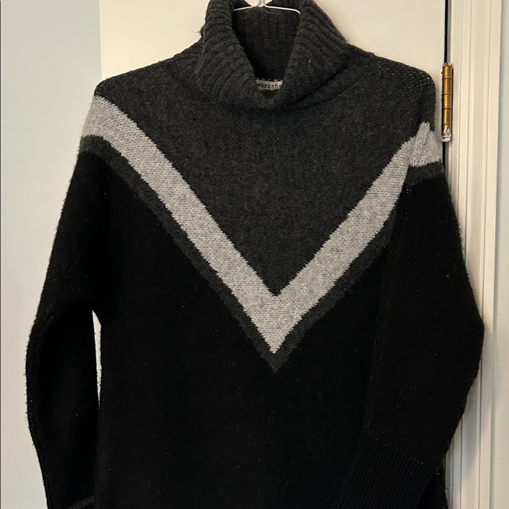 Workshop Republic Clothing Charcoal, Black and Light Gray Sweater